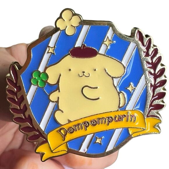 Pompompurin Academia Badge Enamel Pin - Picture 1 of 7